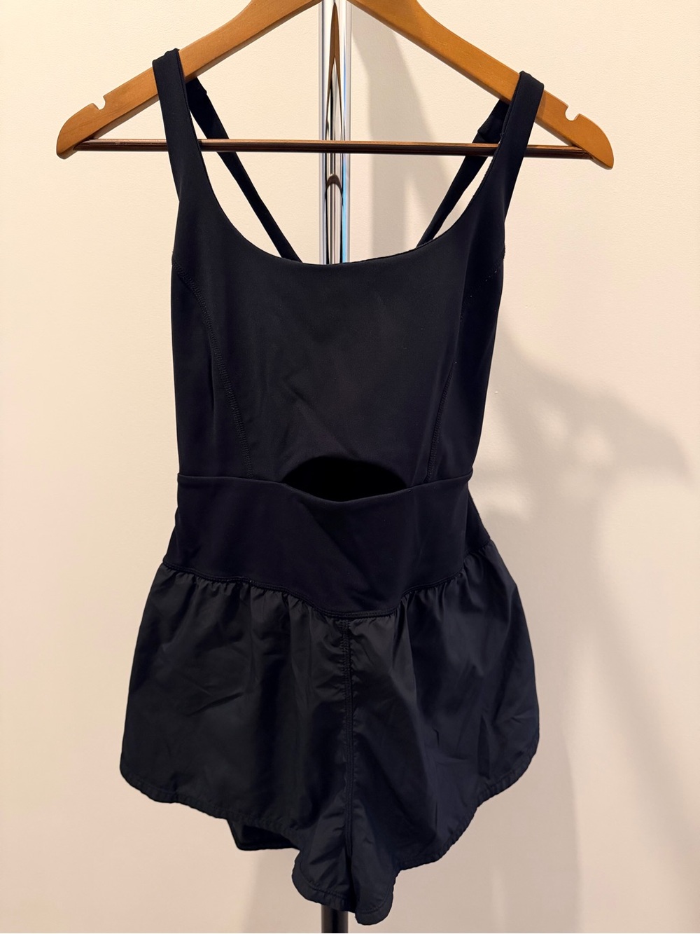 Free People Black Tank One-Piece Romper